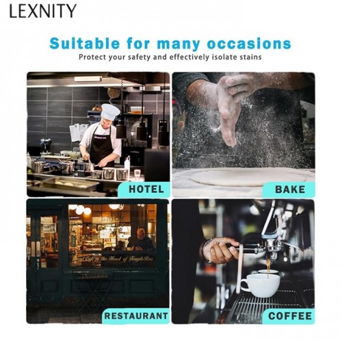 Lexnity 2 Pcs Adult Chef Hat for Men Women Cotton Adjustable Elastic for Kitchen Cooking Baking Restaurant(White)