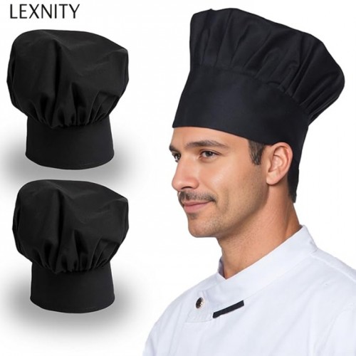 Lexnity 2 Pcs Adult Chef Hat for Men Women Cotton ...