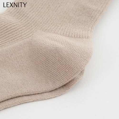 Lexnity 6 Pairs Ruffle Socks for Women，Frilly Socks Women，Solid Color Cute Ankle Lettuce Edge Soft Crew Socks